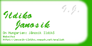 ildiko janosik business card